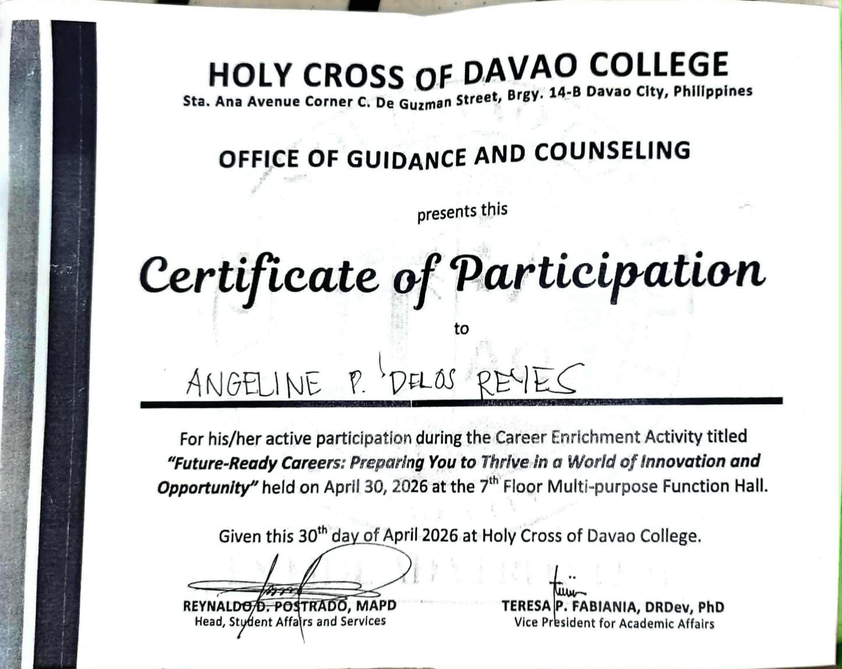 Certificate 7